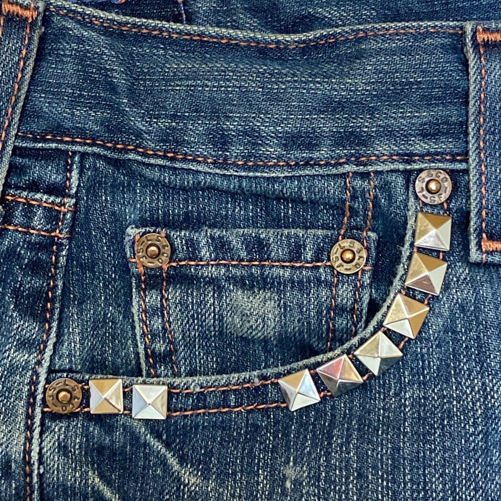 Levi’s Ltd Edition Denim Skirt Embellished Sz 1 - Picture 4 of 10